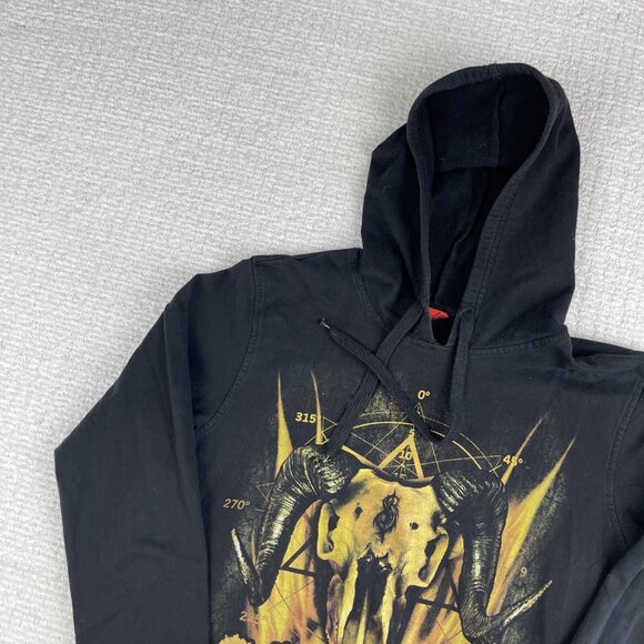 VTG Y2K Goth Slipknot Metal Band Women’s Hoodie Distressed Sweatshirt Size M - Picture 3 of 16
